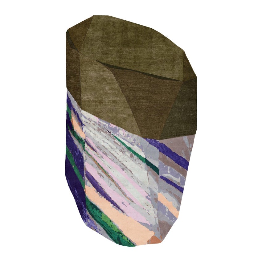 Fordite A Rock Shaped Rug by Patricia Urquiola for cc-tapis For Sale