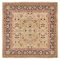 Natural Dye Sarouk Design Square Rug