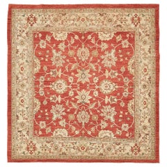 Naturfarbener Sultanabad Revive Quadratischer Teppich