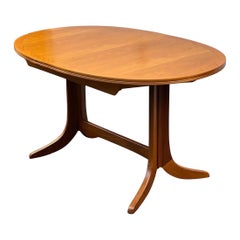 Vintage Mid-Century Modern Dining Table with Butterfly Leaf, UK Import
