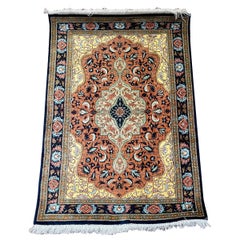 Retro Very Fine Persian Silk Qum Rug/Carpet 