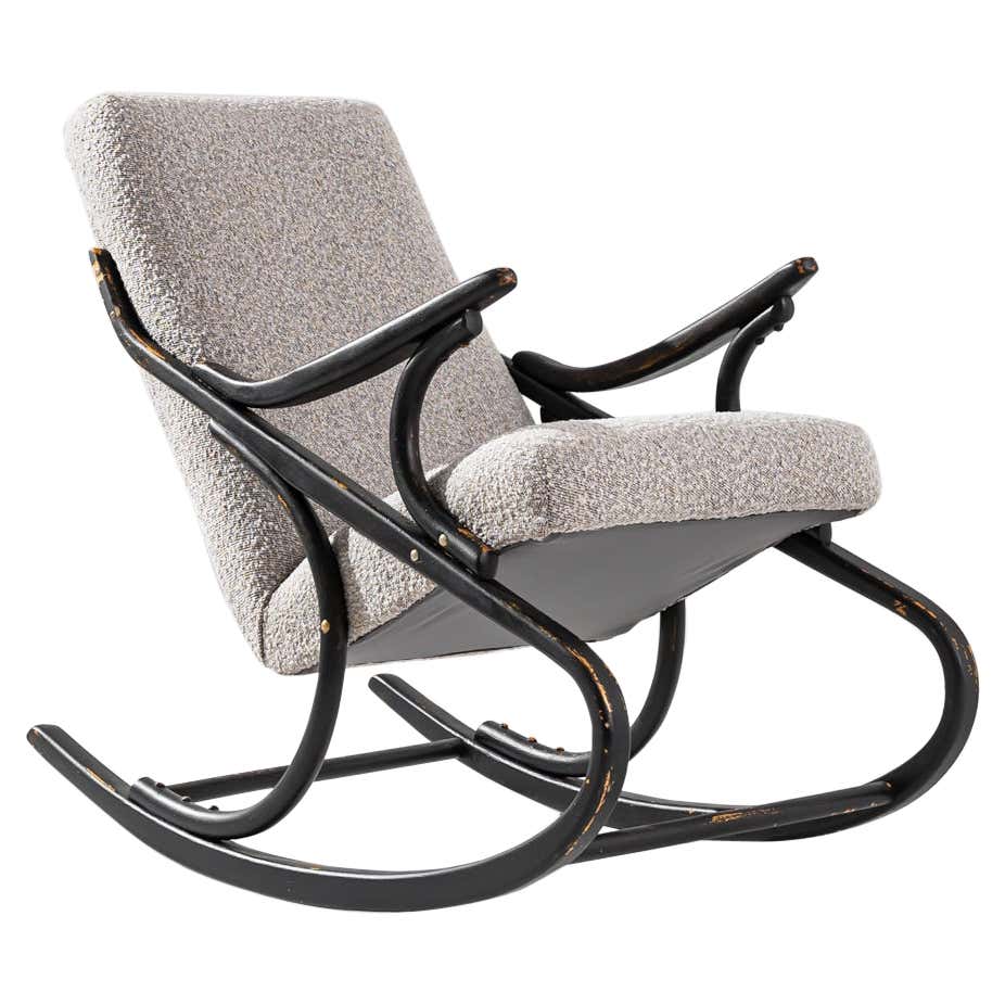 Low rocking Chair Japanese Modern Style Bentwood Chair For Sale at 1stDibs