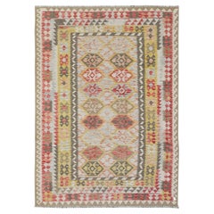 Mehraban Vintage Style Tribal Natural Dye Flat Weave Kilim