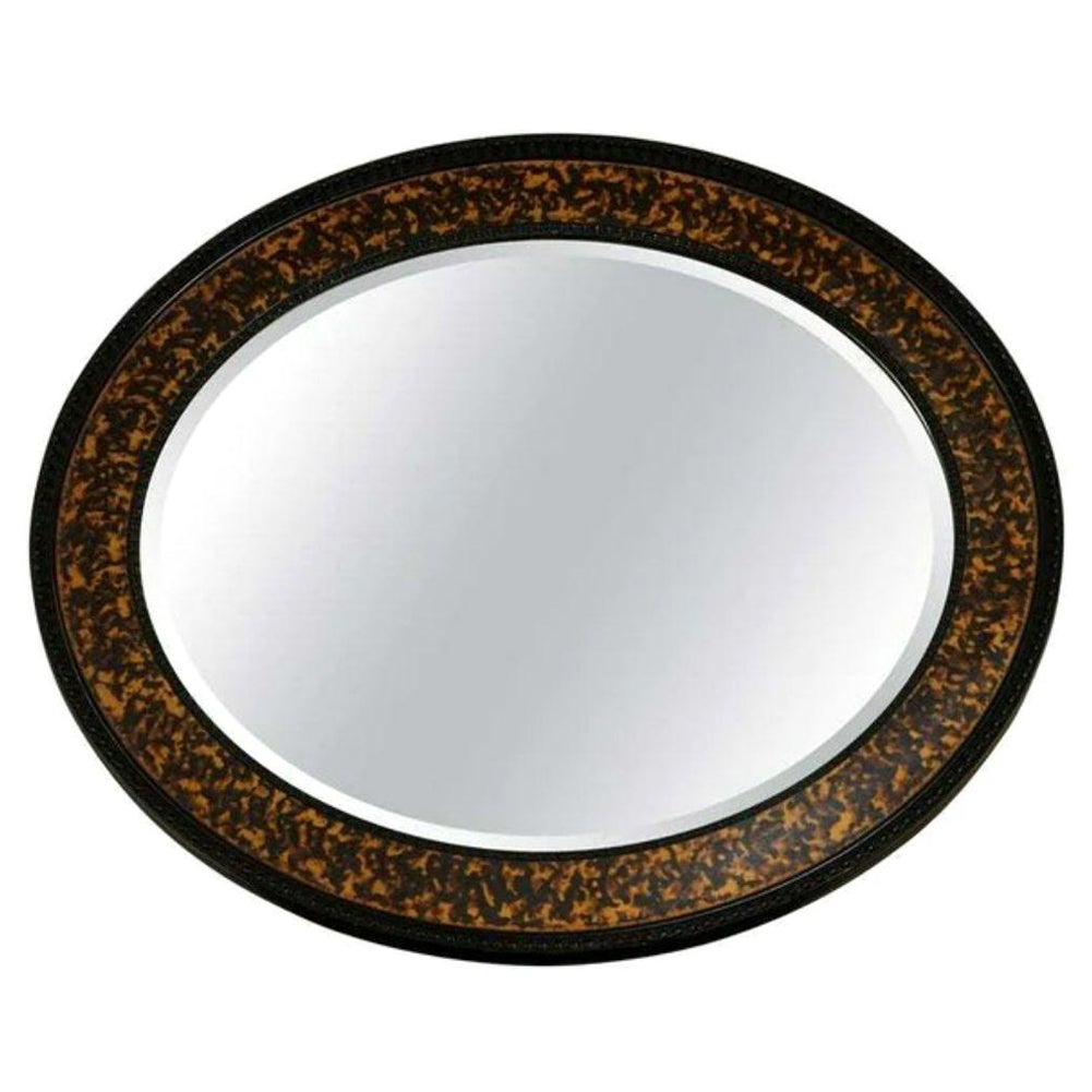 Vintage Oval Wall Mirror in The Manner of William Yeoward For Sale