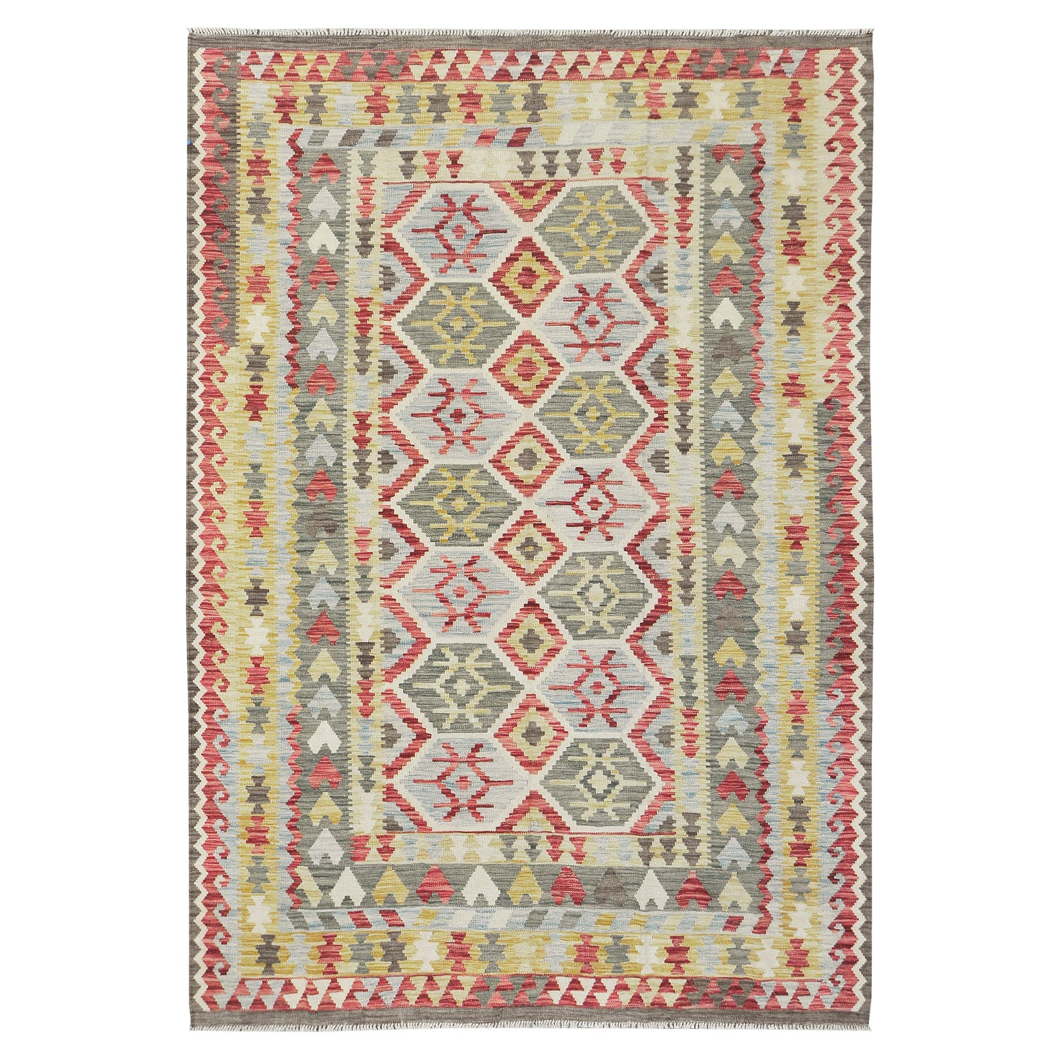 Mehraban Kilim Tribal Estilo Vintage Tejido Plano Tinte Natural en venta