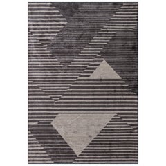 Tapis de sol contemporain géométrique de luxe