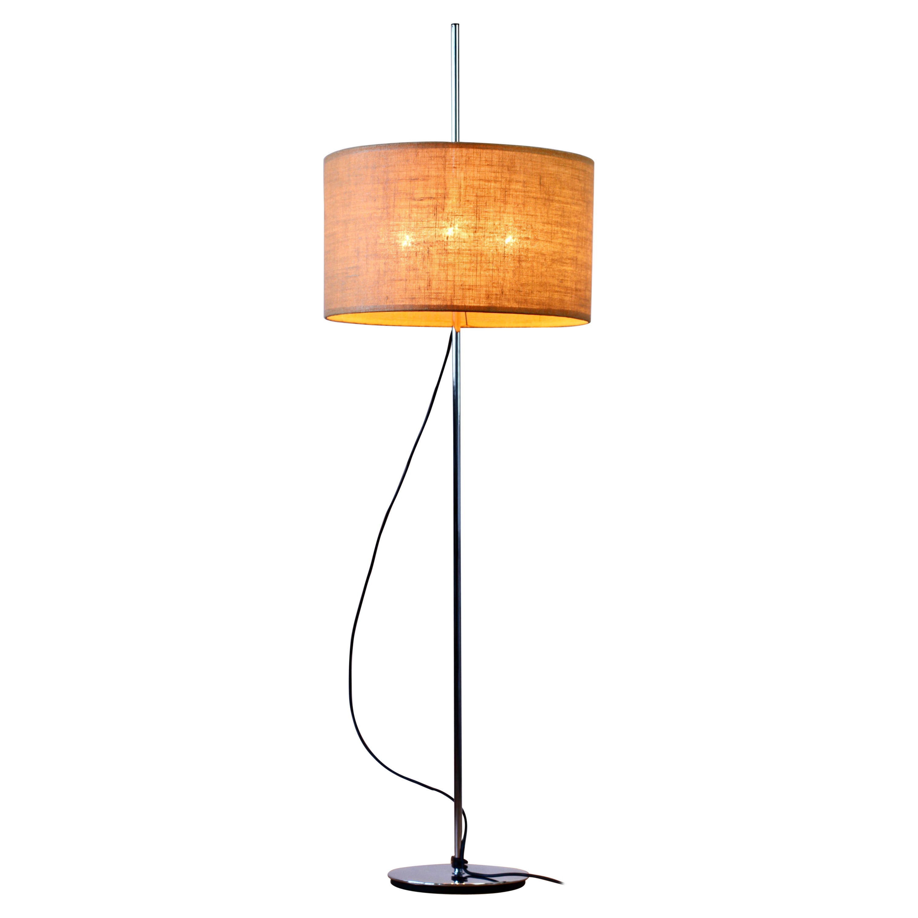 Staff Leuchten Mid-Century Vintage German Chrome Height Adjustable Floor  Lamp For Sale at 1stDibs