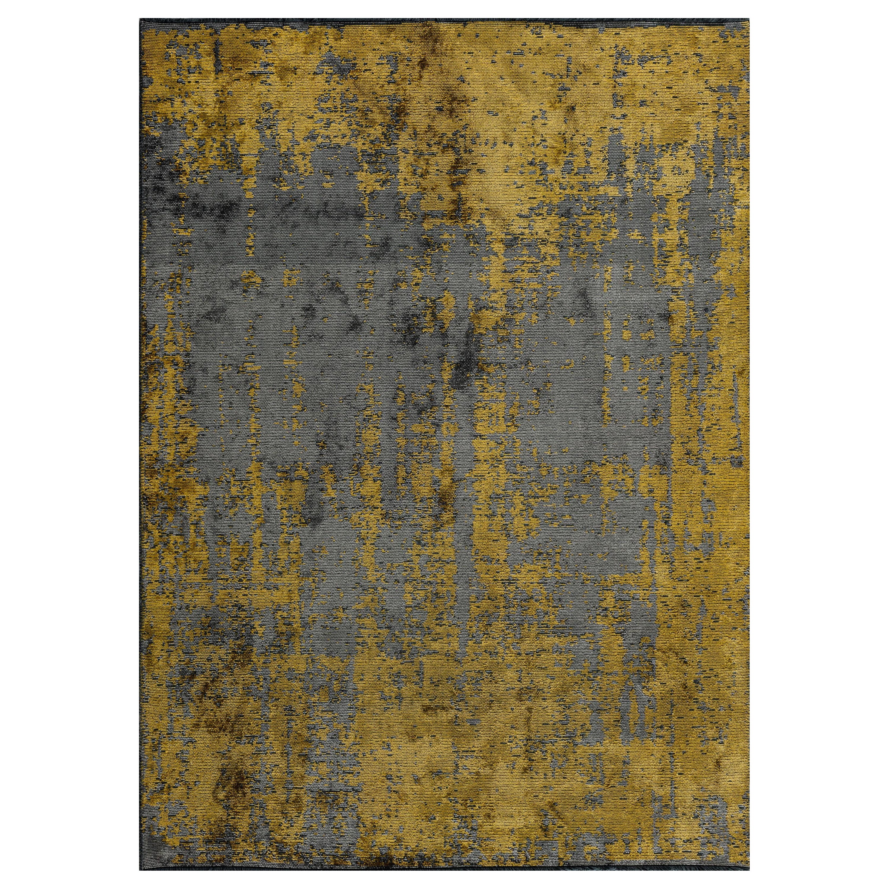 For Sale:  (Gold) Modern  Abstract Luxury Hand-Finished Area Rug