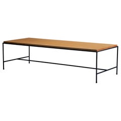Paul Cobb Coffee Planner Table in Black Iron and Solid Maple Top by Winchendon