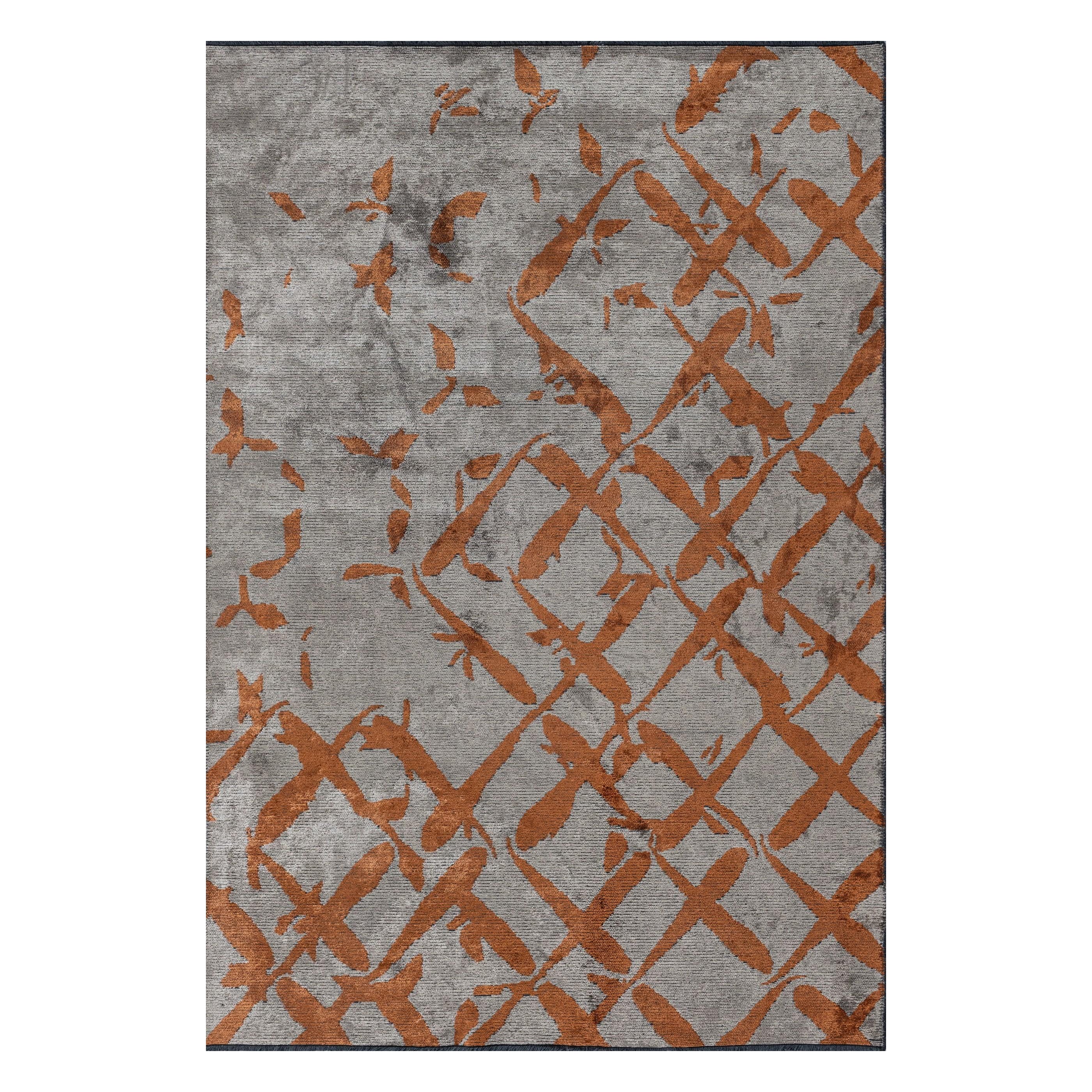 For Sale:  (Beige) Modern Abstract Luxury Hand-Finished Area Rug