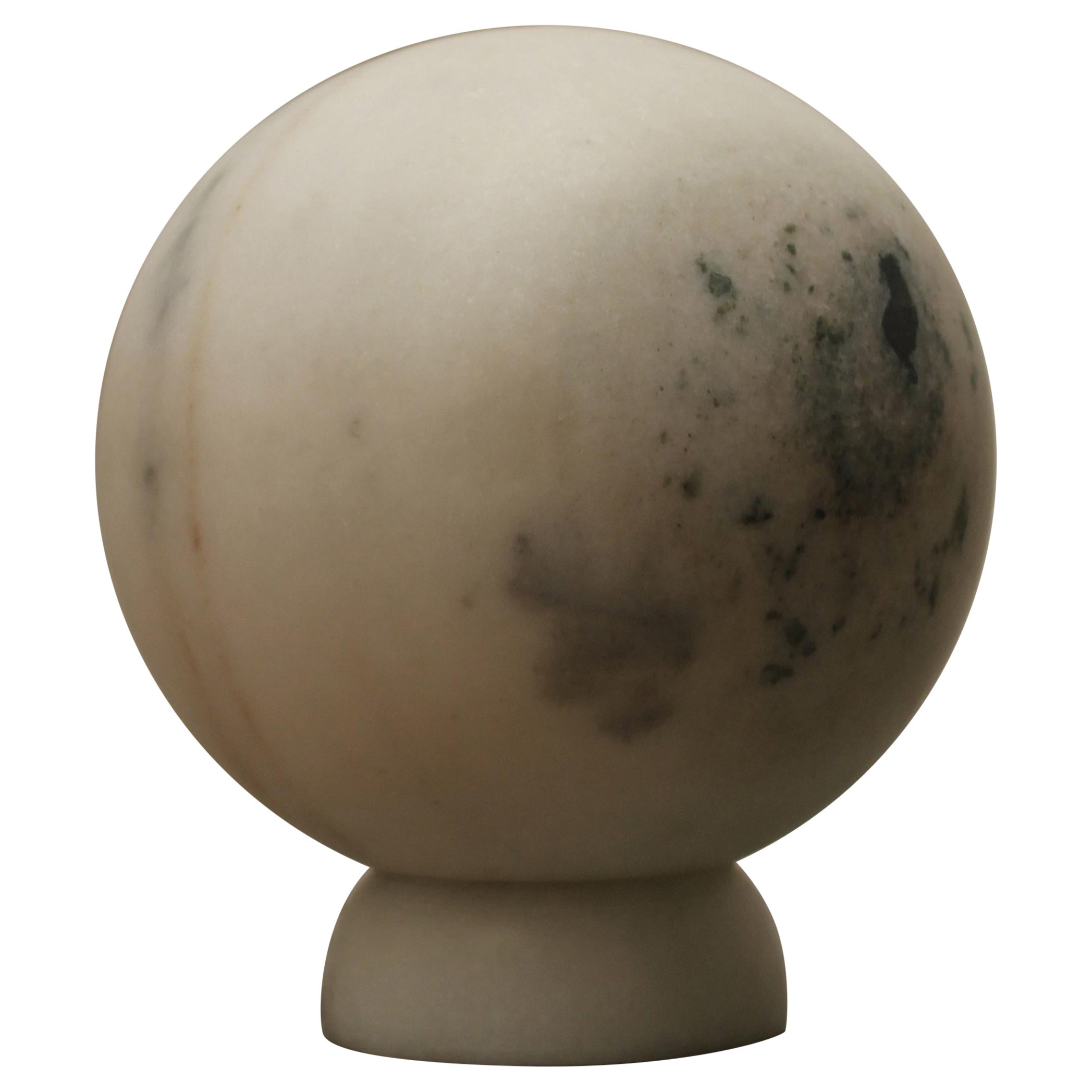 Nearness III 'Moonlight' Makrana Marble Lamp by Alba Abiad 'w/Naveen Jose' For Sale