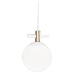 Lampe à suspension Esferra blanche unique par Hatsu