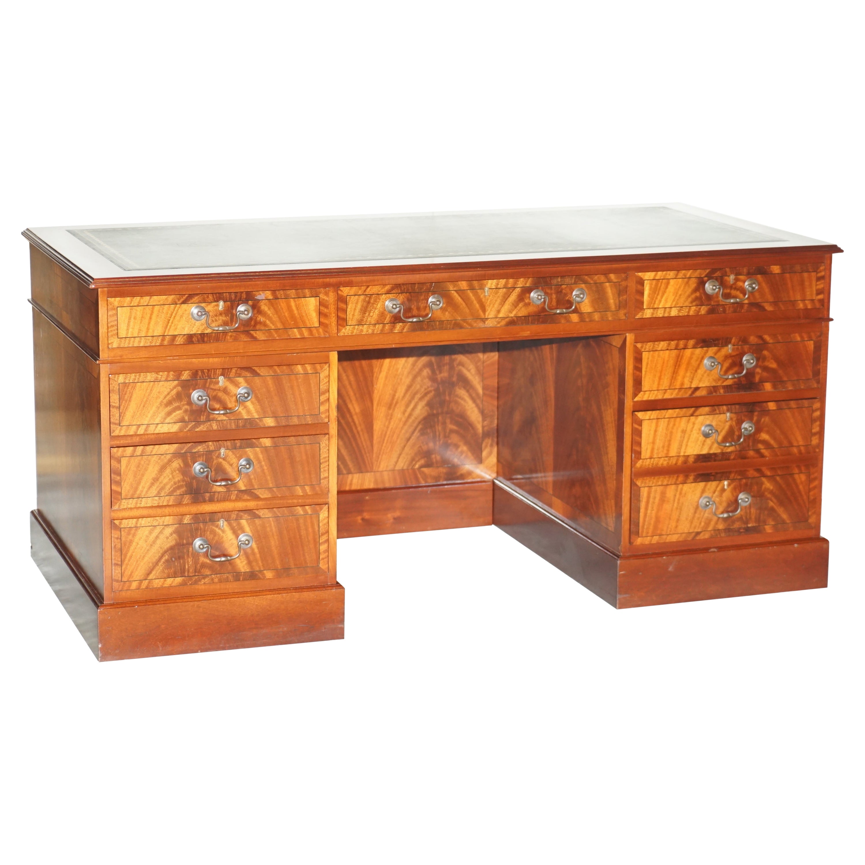 ANTIQUE FLAMED HARDWOOD DESK FROM PRINCESS DIANA'S FAMiLY HOME SPENCER HOUSE For Sale
