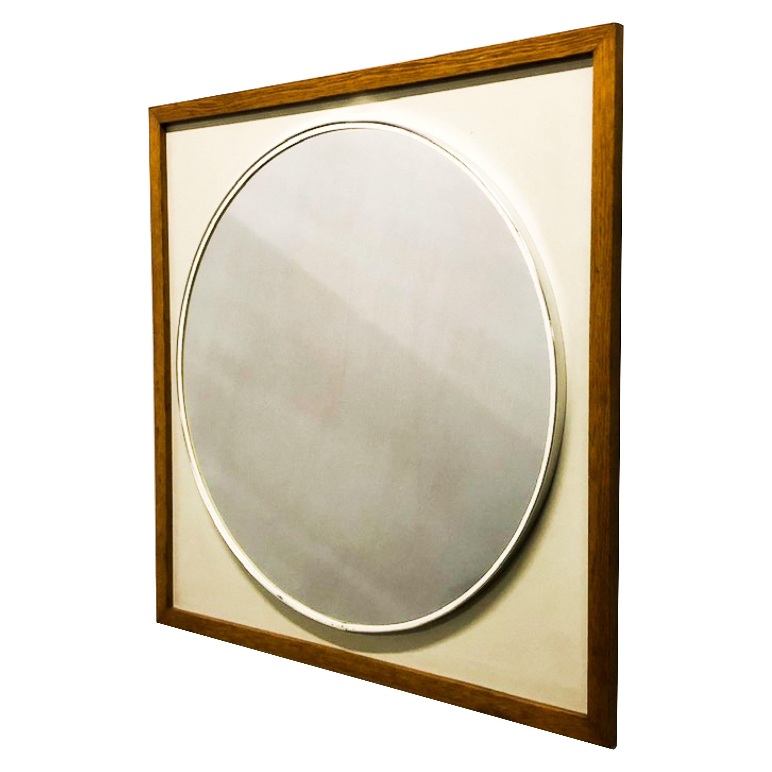 Miroir moderne du milieu du siècle dernier d'Alfred Hendrickx, Belgique, années 1960