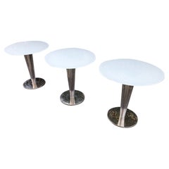 Pedrali Table from the 21st Century, Tempered Satin Glass