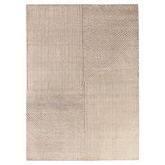 Hand Knotted White Symmetry Rug by Hatsu