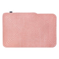Hand Tufted Uneven Pink Rug by Hatsu