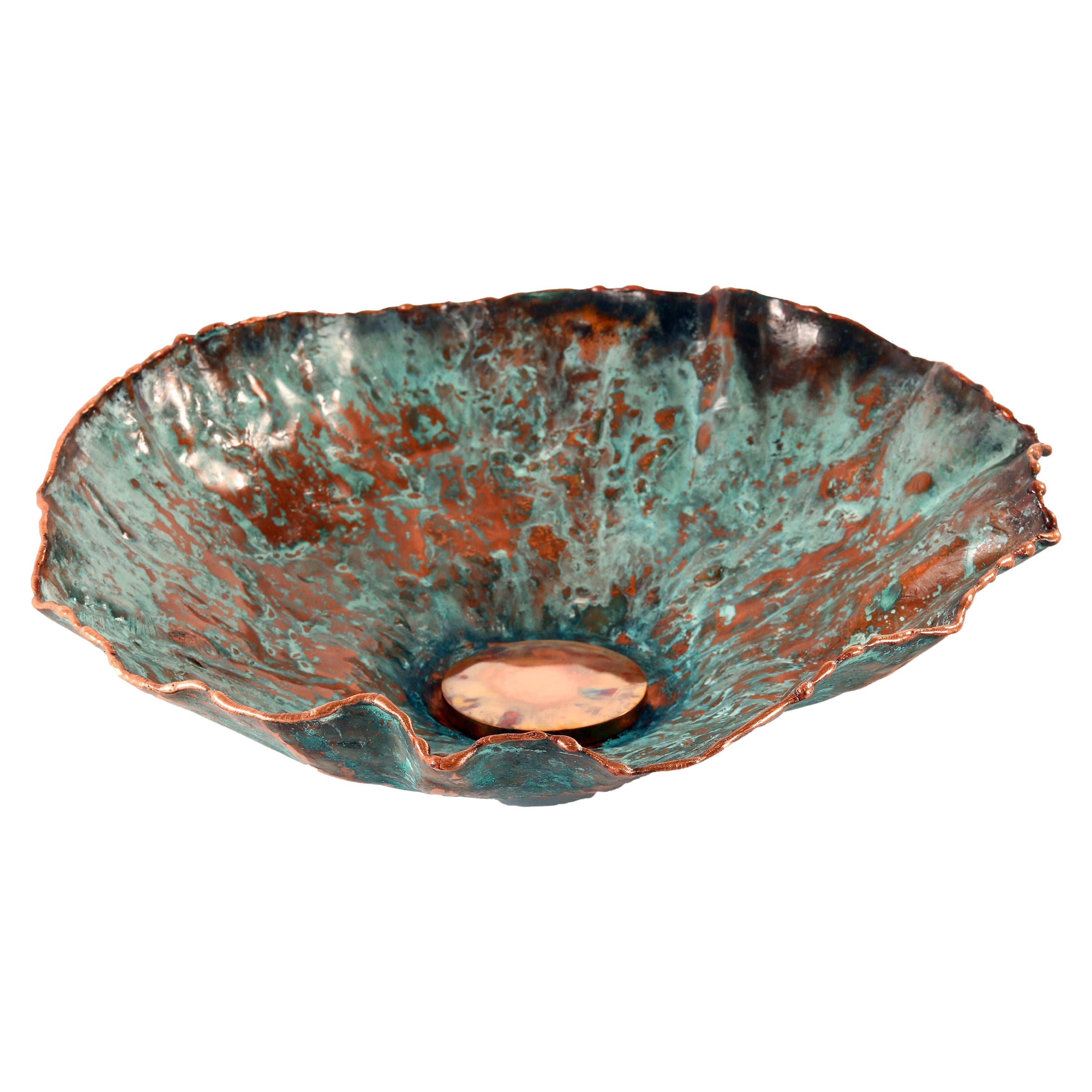 Hypomea Copper Bowl by Samuel Costantini For Sale