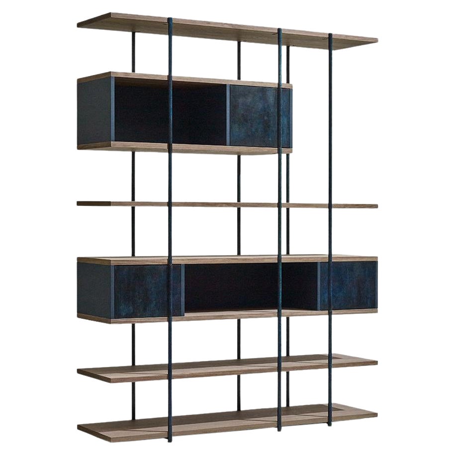 What is a bookcase with doors called?