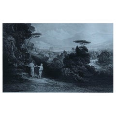 Original Antique Print After John Martin, The Fall of Man, C.1850