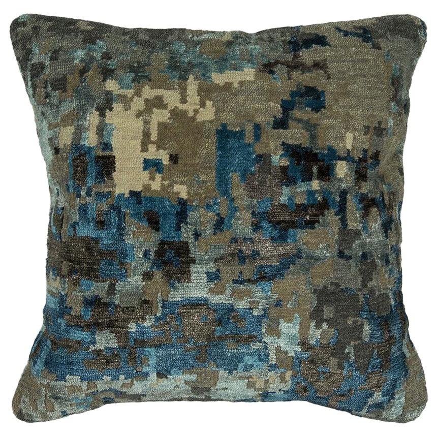Blue/Gray Pillow For Sale