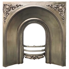 Antique Mid 19th Century Victorian Cast Iron Fireplace Insert.