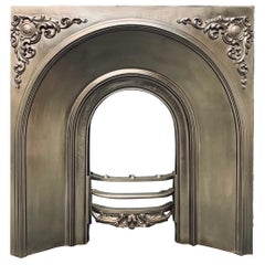 Antique Mid 19th Century Victorian Cast Iron Fireplace Insert. 