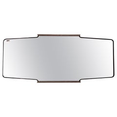 20th Century Italian Modern Vintage Walnut Wall Glass Mirror by Osvaldo Borsani