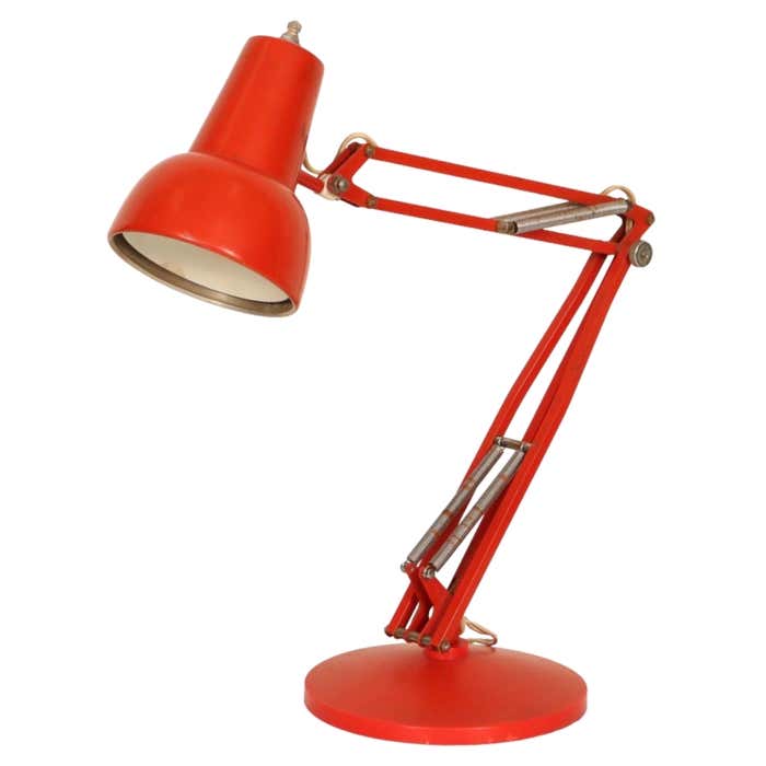MCM Norwegian Architects Red Desk Lamp For Sale at 1stDibs | red desk ...