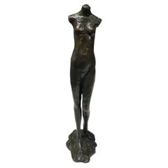 Tom Corbin Signed Limited Edition Bronze Walking Nude Woman Figurative Sculpture