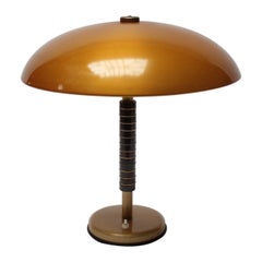 Vintage German Art Deco Brass, Bakelite and Aluminum Table Lamp