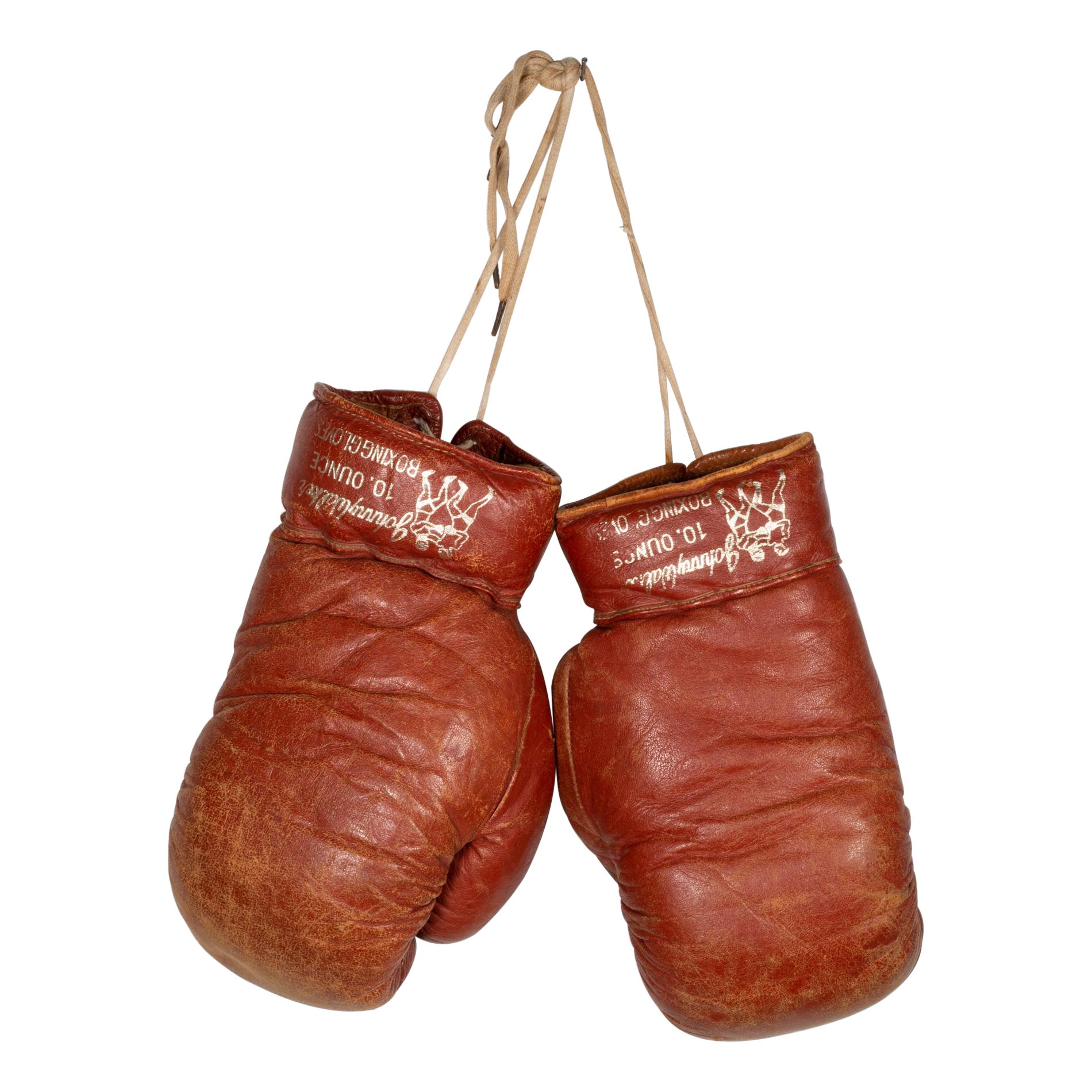 Pair of Vintage Horse Hair and Leather Boxing Gloves, circa 19301940
