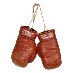 Retro Johnny Walker Leather Boxing Gloves, c.1950-1960