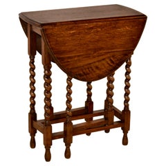 Antique English Oak Gate Leg Table, C. 1900