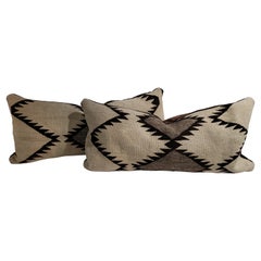 Pair of Navajo Bolster Jigsaw Eye Dazzler Pillows