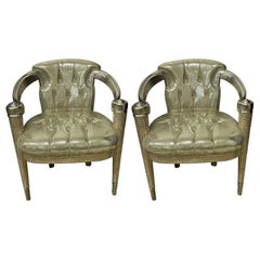 Pair of Colombostile Armchairs with Swarovski, Handmade in Italy