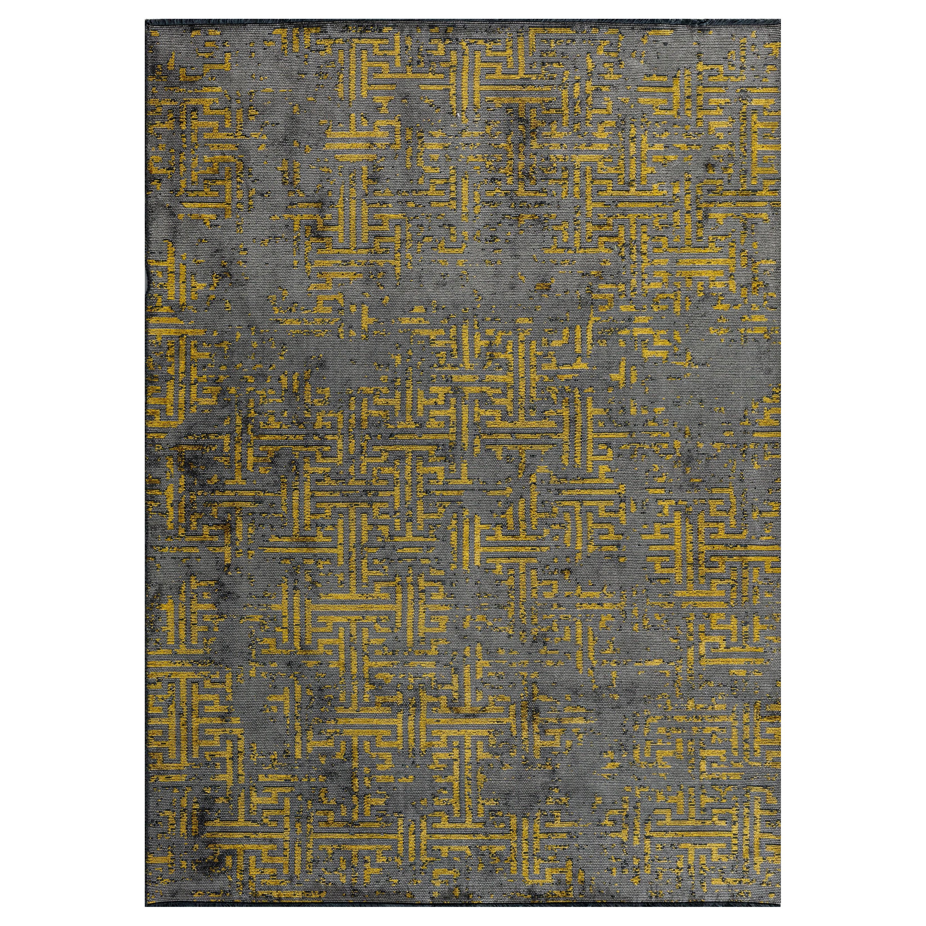 Im Angebot: Modern Camouflage Luxury Hand-Finished Area Rug,  (Grau)