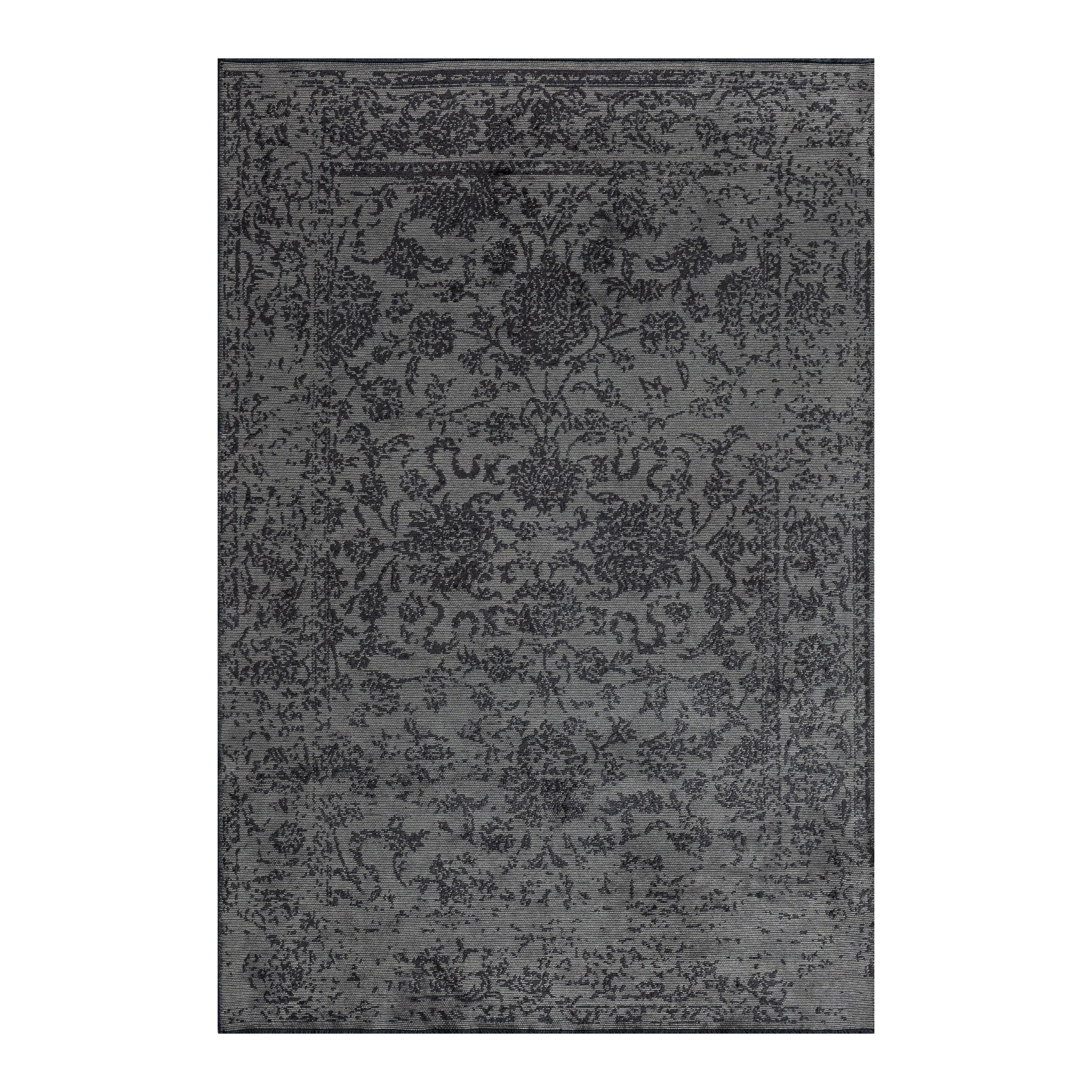 For Sale:  (Gray) Modern Toile Luxury Hand-Finished Area Rug