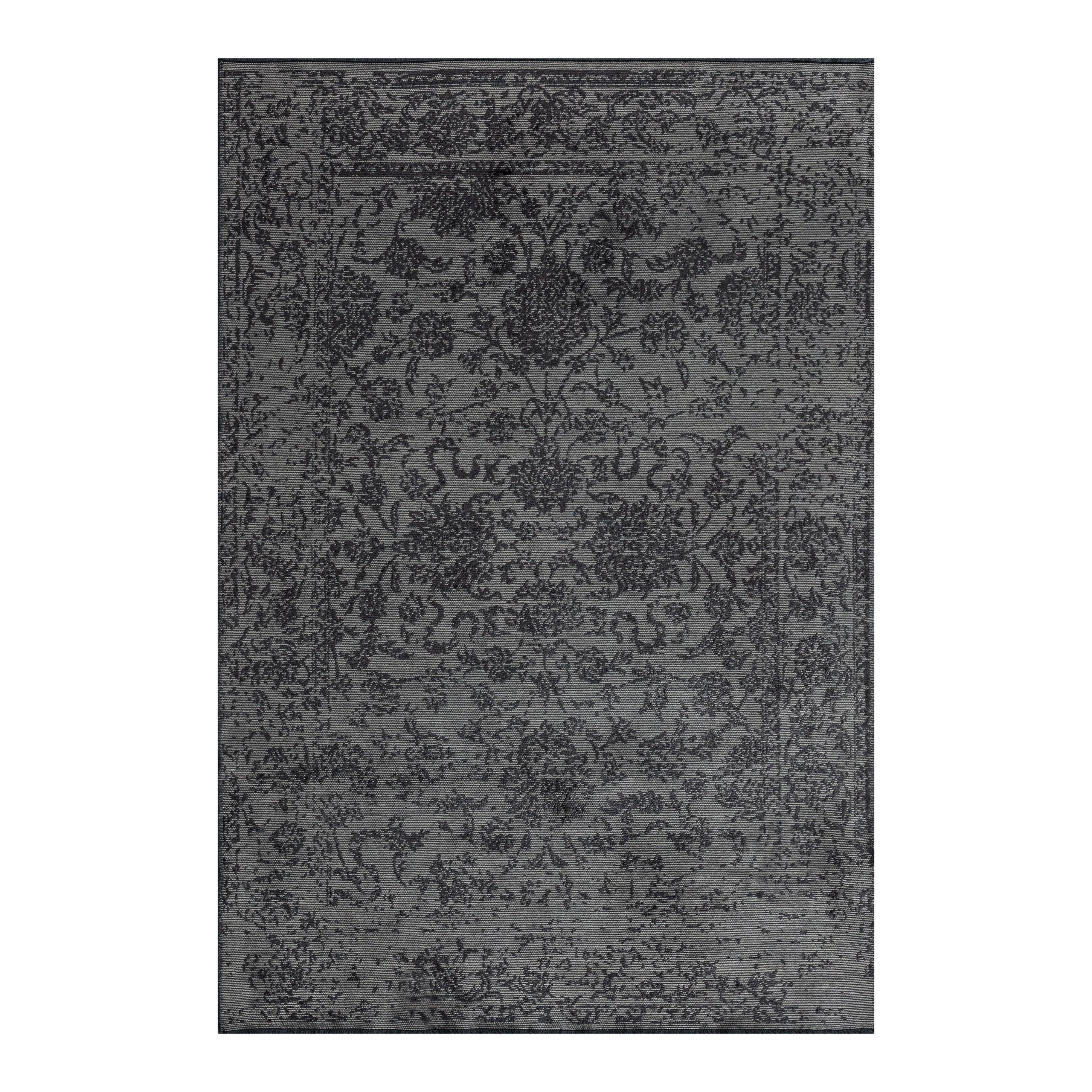 Im Angebot: Modern Toile Luxury Hand-Finished Area Rug,  (Grau)