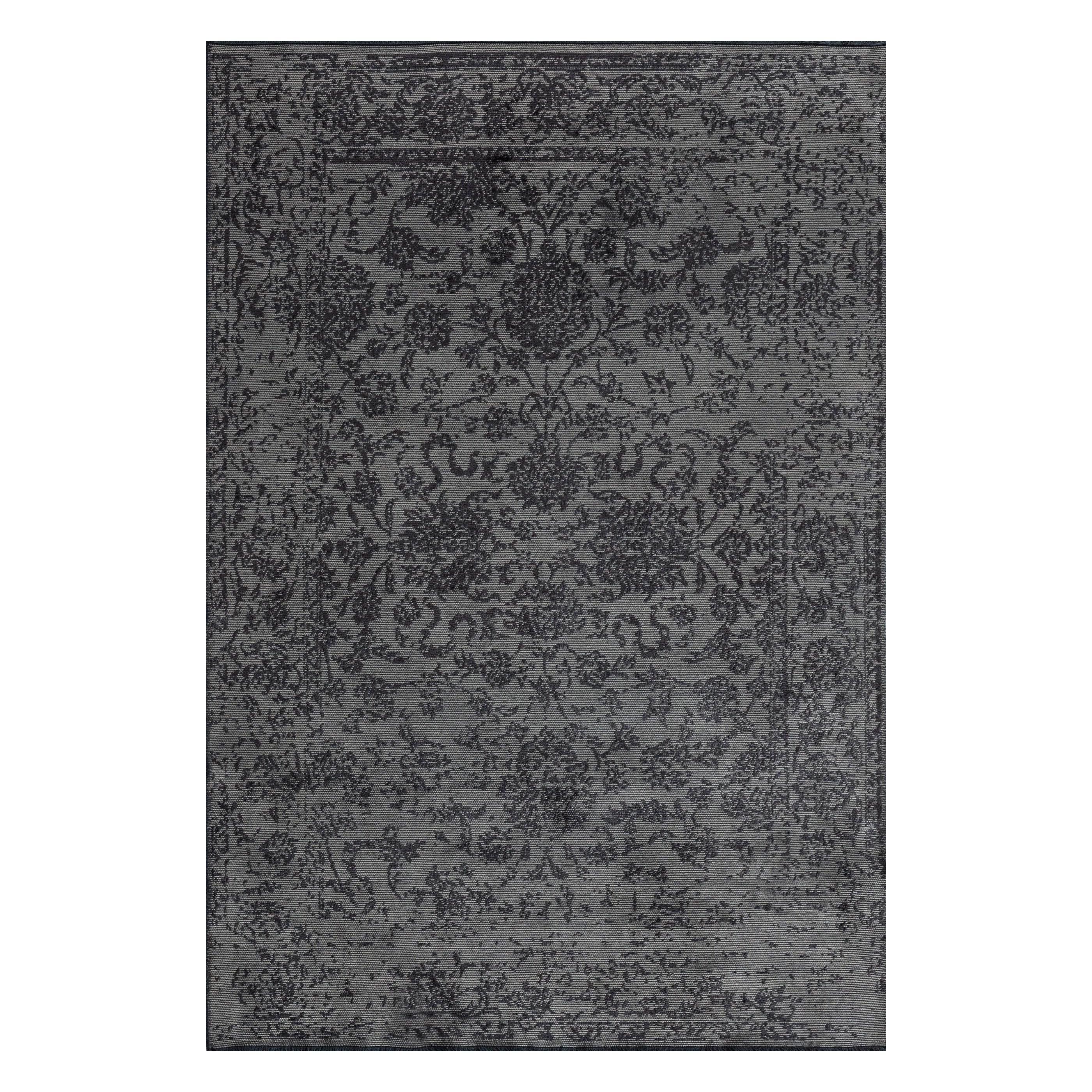 For Sale:  (Gray) Modern  Toile Luxury Hand-Finished Area Rug