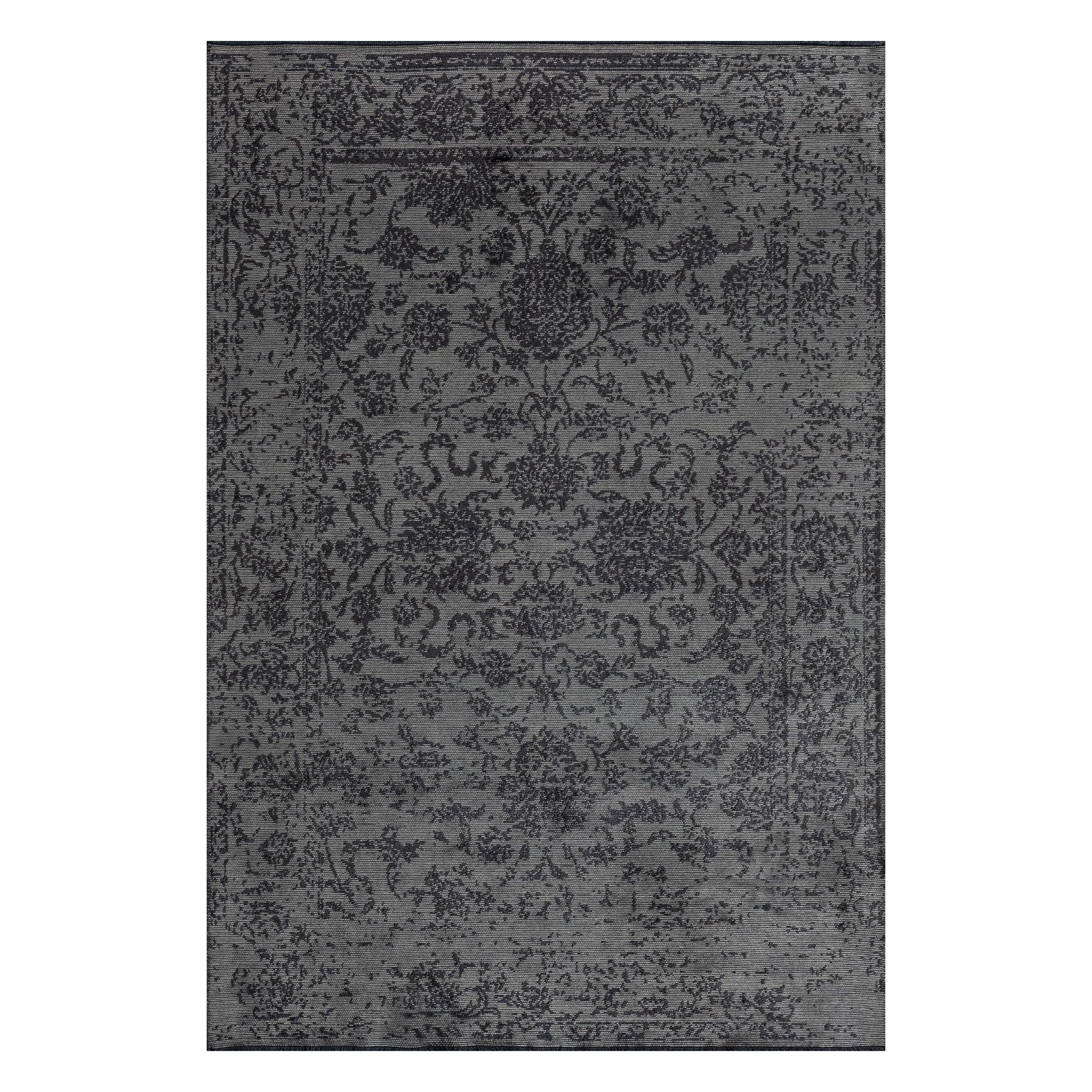 For Sale:  (Gray) Modern Toile Luxury Hand-Finished Area Rug