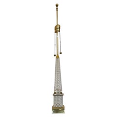 Marbro Baccarat Crystal Obelisk Table Lamp