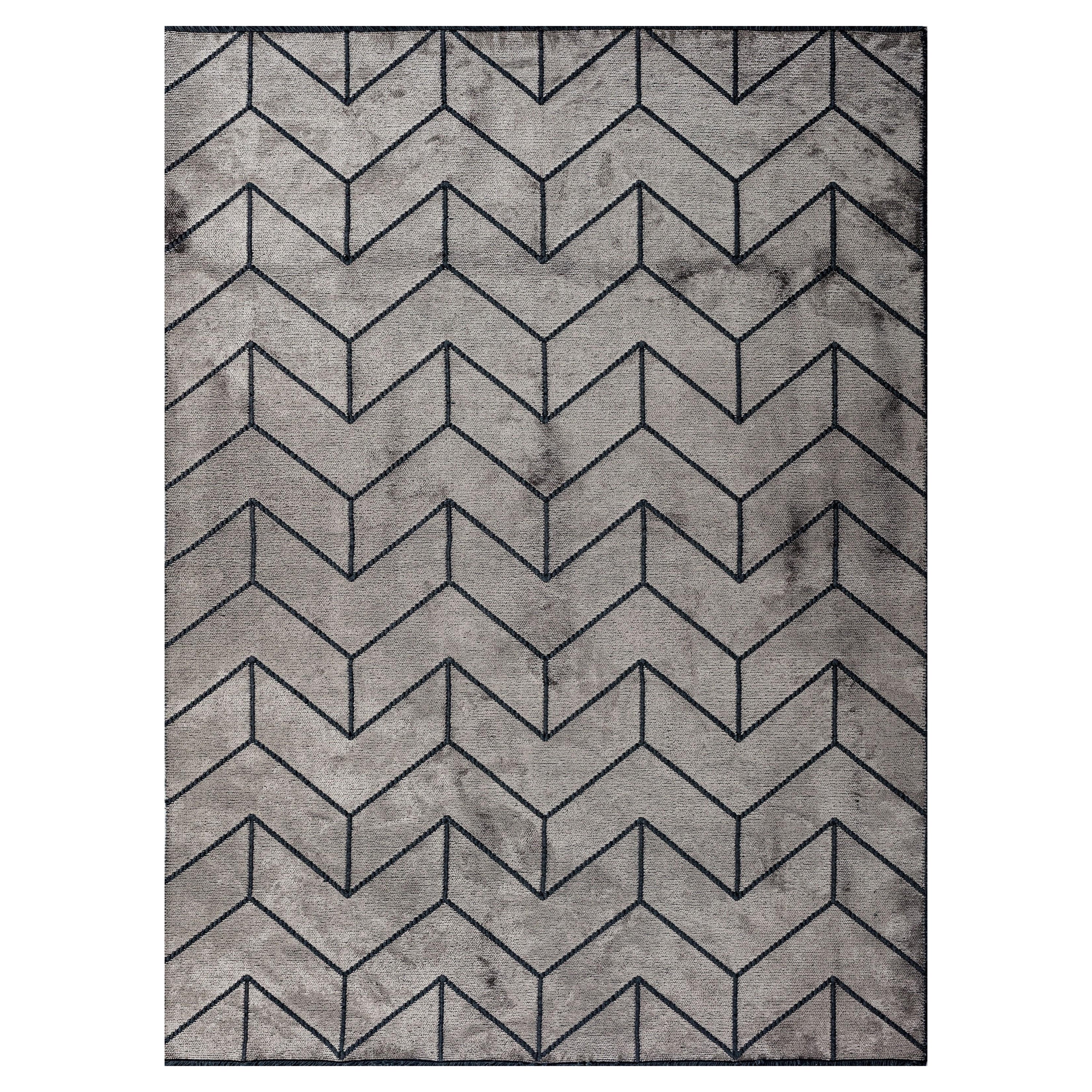 Modern Chevron Luxury Hand-Finished Area Rug