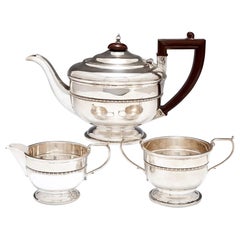 Three Piece Sterling Silver Tea Set by Selfridge and Co Birmingham, 1933