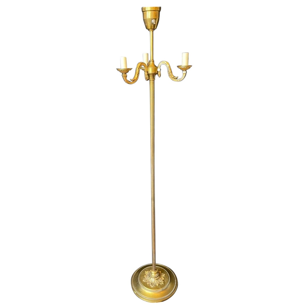 Antique Brass 3 Light Floor Lamp