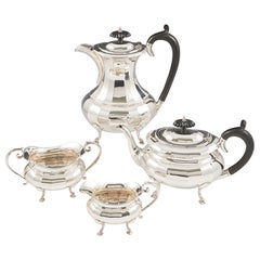 Antique Sterling Silver Four Piece Tea and Coffee Service Birmingham, 1926