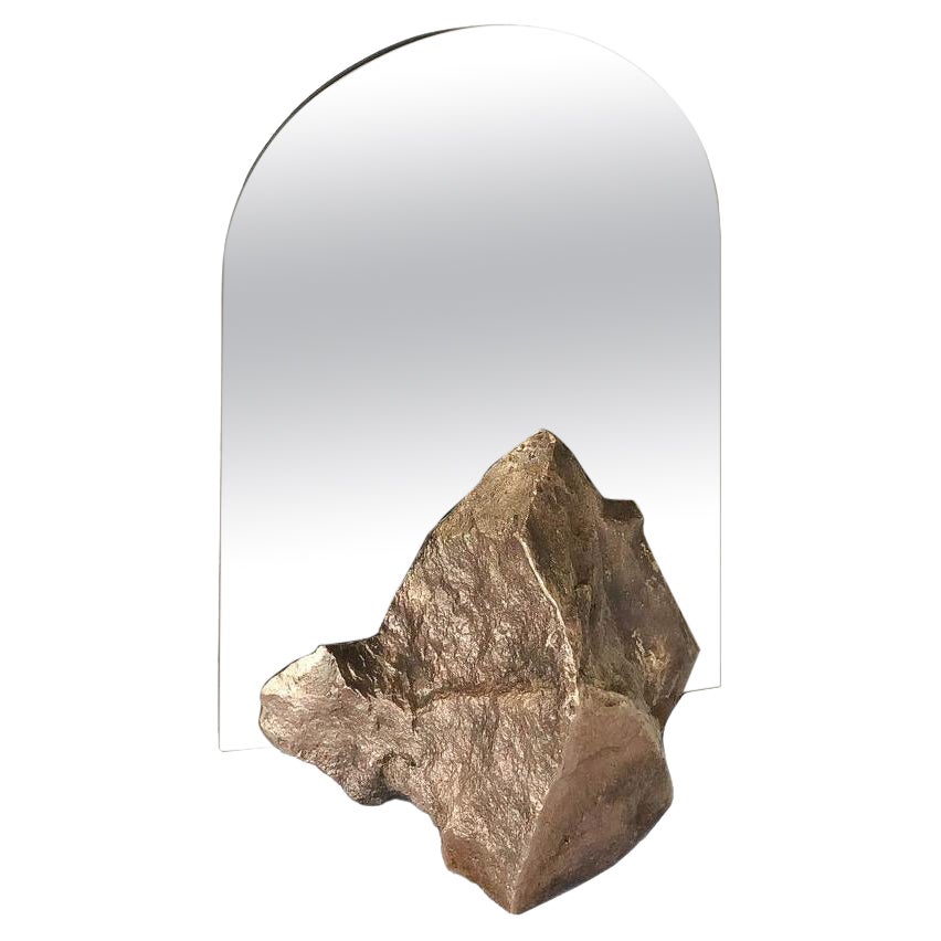 Bronze Stone Mirror For Sale
