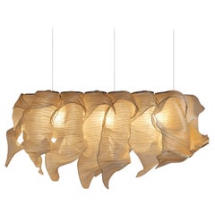 Lustre suspendu moderne en tissu sculptural du Studio Mirei, Nebula Grande 1.5