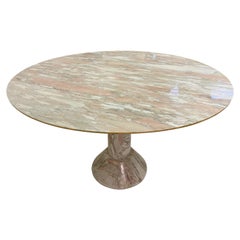 1970S Italian Pink Marble Dining Table