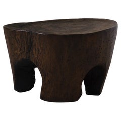 Monoxyle free form wooden side table